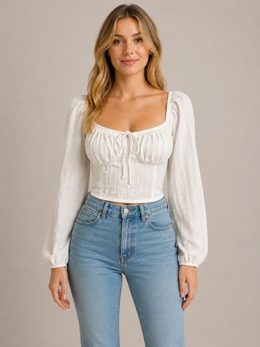 American eagle smocked white - american,