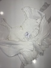 American Eagle Boho White Top