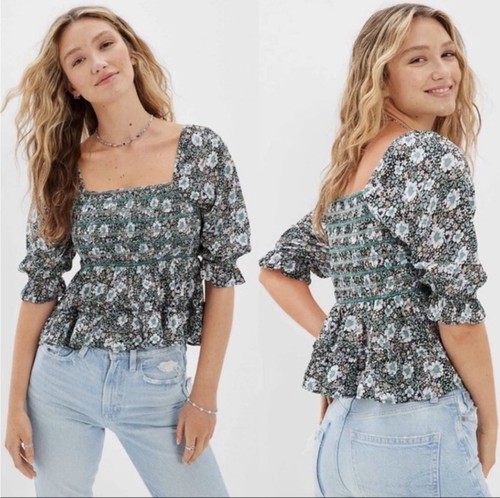 American eagle floral - eagle, smocked