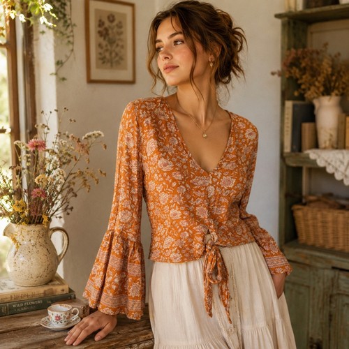 American eagle orange floral - eagle,
