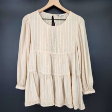 American Eagle Tan Tiered Top